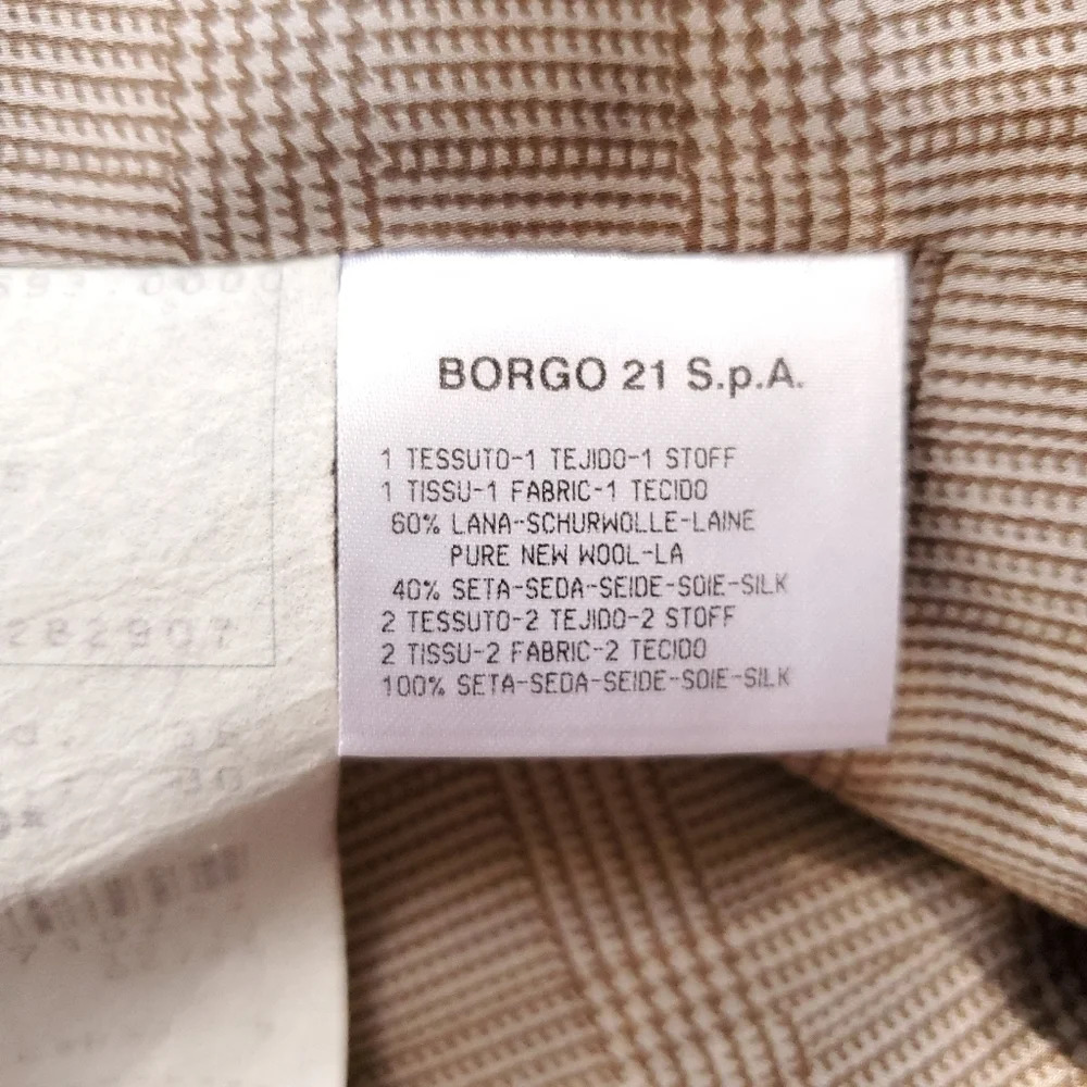 Giorgio Armani Wool Silk Blazer Womens Size 38 Beige Tan Lined Jacket 2 Button - Picture 14 of 16